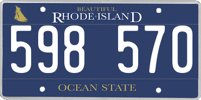 RI license plate 598570