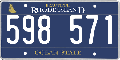RI license plate 598571