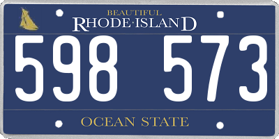RI license plate 598573