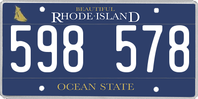 RI license plate 598578