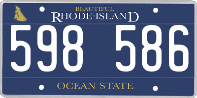 RI license plate 598586