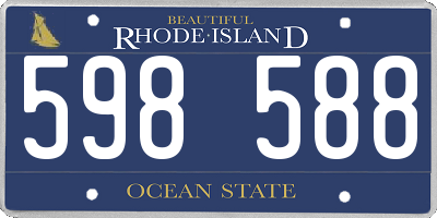 RI license plate 598588
