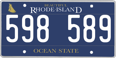 RI license plate 598589