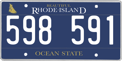 RI license plate 598591