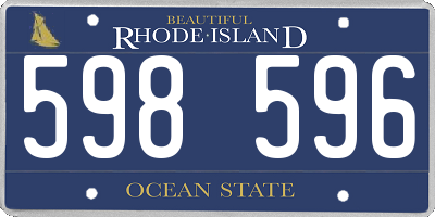 RI license plate 598596