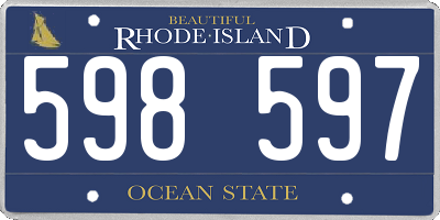 RI license plate 598597