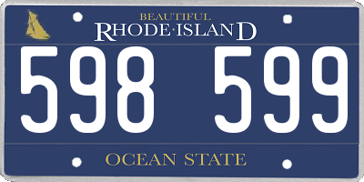 RI license plate 598599