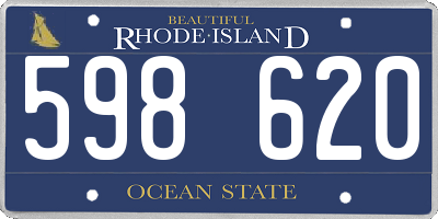 RI license plate 598620