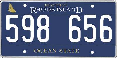 RI license plate 598656