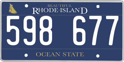 RI license plate 598677