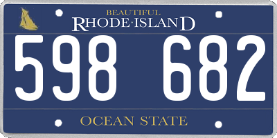 RI license plate 598682