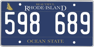 RI license plate 598689