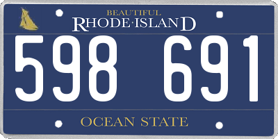 RI license plate 598691