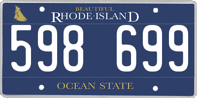 RI license plate 598699