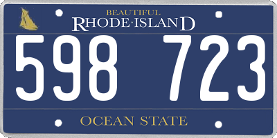 RI license plate 598723