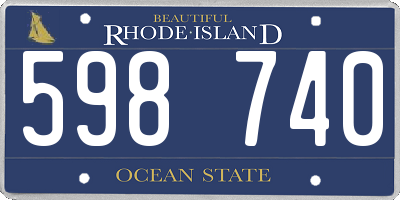 RI license plate 598740