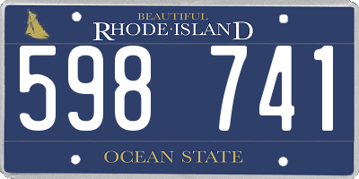 RI license plate 598741