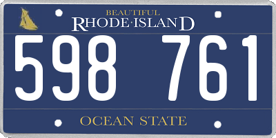 RI license plate 598761