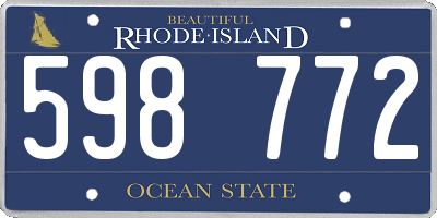 RI license plate 598772