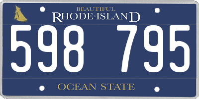 RI license plate 598795