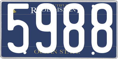RI license plate 5988