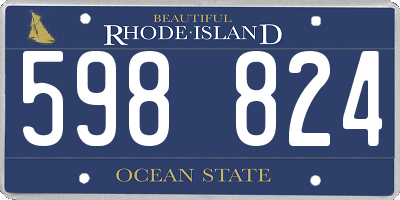RI license plate 598824