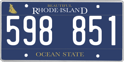 RI license plate 598851