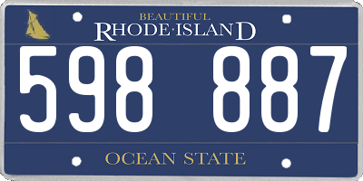 RI license plate 598887