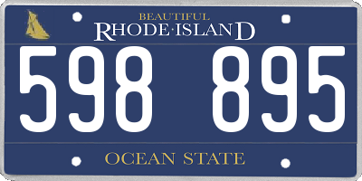 RI license plate 598895