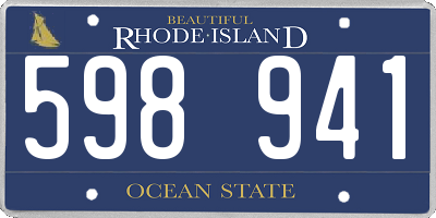 RI license plate 598941