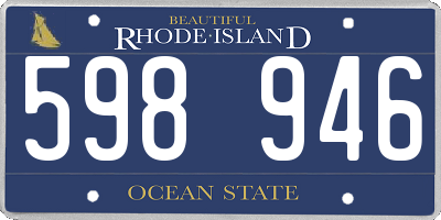 RI license plate 598946