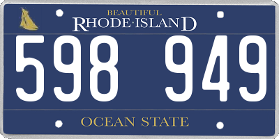 RI license plate 598949