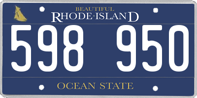 RI license plate 598950