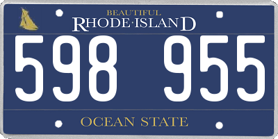 RI license plate 598955