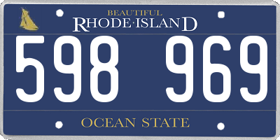 RI license plate 598969