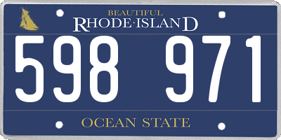 RI license plate 598971