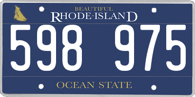 RI license plate 598975