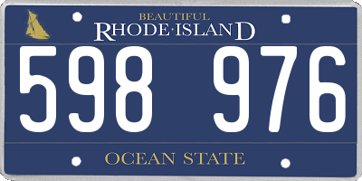 RI license plate 598976