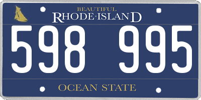 RI license plate 598995