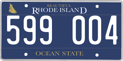 RI license plate 599004
