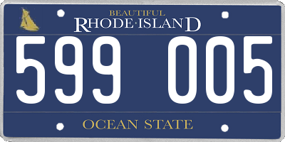 RI license plate 599005