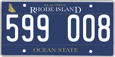 RI license plate 599008