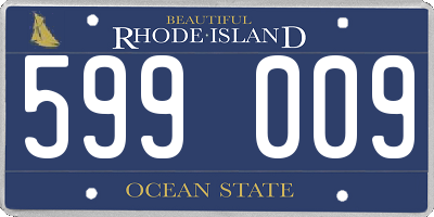 RI license plate 599009