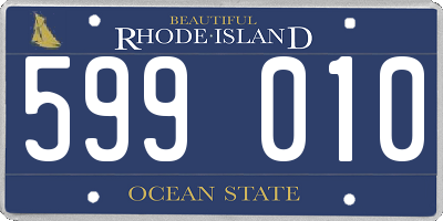 RI license plate 599010
