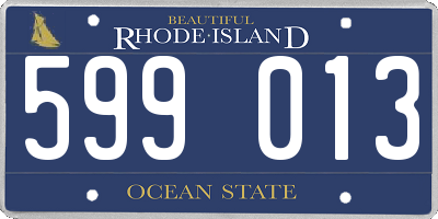 RI license plate 599013