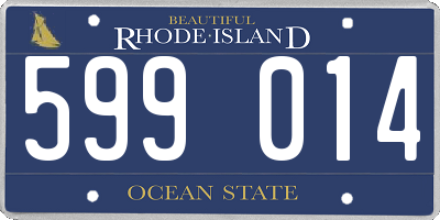 RI license plate 599014
