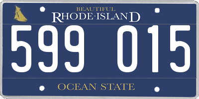 RI license plate 599015