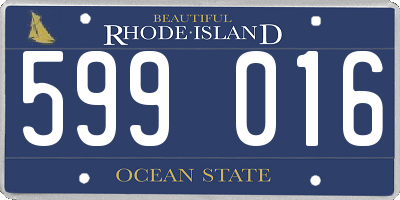 RI license plate 599016
