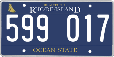 RI license plate 599017
