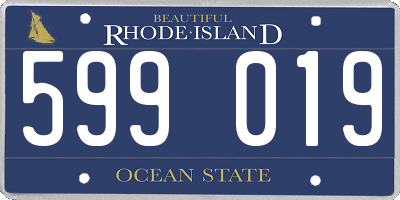 RI license plate 599019